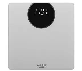 Adler AD 8175 stříbrná / Osobní váha / maximálně 180 kg / přesnost 100 g / LED displej / 3x 1.5V AAA