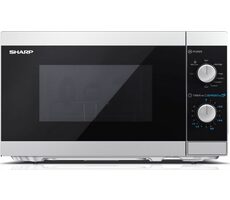 SHARP YC-MG01ES stříbrná / Mikrovlnná trouba / gril / 800W / 20L 
