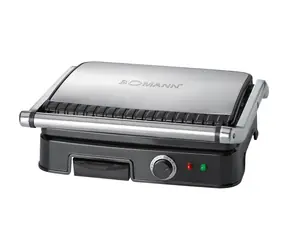 Bomann KG 2242 CB černá / Elektrický kontaktní gril / 2000 W / nerez