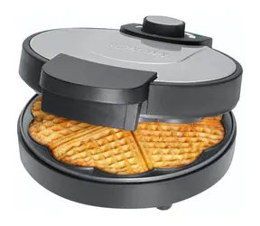 Bomann WA 1365 CB stříbrno černá / Vaflovač / 1000 W / nepřilnavé plochy