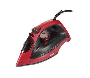 Mesko MS 5031 černo červená / Napařovací žehlička / 3000W / 400 ml / pára 40g-min / keramická žehlicí plocha