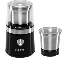 Graef CM 102 černá / Mlýnek na kávu / zásobník 85 g / 200 W / 18 stupňů hrubosti