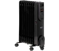 Camry CR 7813 černá / Elektrický olejový radiátor / 2500 W / 11 žeber / 3 stupně / kolečka / dál. ovladač