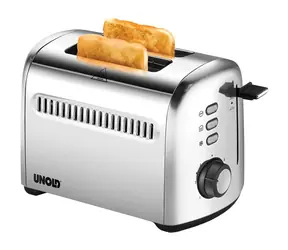 Unold 38326 Retro stříbrná / Topinkovač / 950 W / 2 topinky / 7 stupňů opékání / rozmrazování / nerez