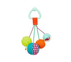 B-Toys Závěsné chrastítko s míčky Sounds So Squeezy / od 3 měsíců