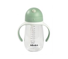 Beaba Hrnek s brčkem 300ml Sage Green