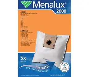 Menalux 2000 Sášky do vysavače / pro vysavače Bosch & Siemens / 5ks + filtr