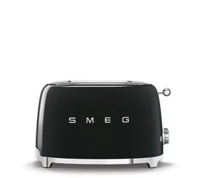 SMEG 50's Retro Style černá / Topinkovač / 950 W / 2 sloty / 2 topinky / 6 stupňů opečení