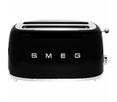 SMEG 50's Retro Style černá / Topinkovač / 1500 W / 2 sloty / 4 topinky / 6 stupňů opečení