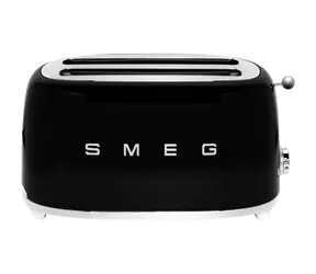SMEG 50's Retro Style černá / Topinkovač / 1500 W / 2 sloty / 4 topinky / 6 stupňů opečení