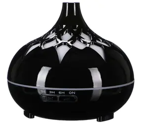 SIXTOL Palm černý lesk / Aroma difuzer / 500ml / 12 W / Automatické vypnutí