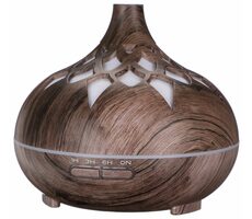 SIXTOL Palm šedé dřevo / Aroma difuzer / 500ml / 12 W / Automatické vypnutí
