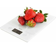 ECG KV 117 SLIM bílá / kuchyňská váha / max. 5 kg / TERE / tvrzené sklo / 1x lithiová baterie 