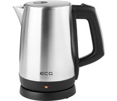 ECG RK 1742 Puro stříbrná / rychlovarná konvice / 2200W / 1.7 L / nerez 