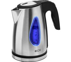 ECG RK 1740 stříbrná / rychlovarná konvice / 2200W / 1.7 L / nerez