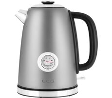 ECG RK 1700 Magnifica Antracito stříbrná / rychlovarná konvice / 2200W / 1.7 L / nerez a plast 