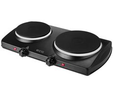 ECG EV 2512 černá / dvouplotýnkový elektrický vařič / 1500 W / prům. 18.5 cm 