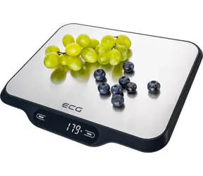 ECG KV 215 S stříbrná / kuchyňská váha / max. 15 kg / TARE / nerez / 4x 1.5 AA 
