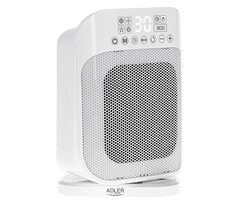 Adler AD 7727 bílá / Teplovzdušný ventilátor / 1500W / 2 stupně / dálkové ovládání