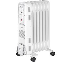 ECG OR 1570 bílá / Elektrický olejový radiátor / 7 žeber / 1500 W / 3 topné stupně / kolečka 