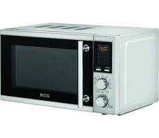 ECG MTD 2072 SE stříbrná / Mikrovlnná trouba / 700 W / 20 L / 5 úrovní ohřevu / 8 programů 