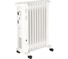 ECG OR 2090 bílá / Elektrický olejový radiátor / 9 žeber / 2000 W / 3 topné stupně / kolečka 