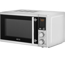ECG MTD 2072 GSE stříbrná / Mikrovlnná trouba & gril / 700 W & 900 W / 20 L / 8 programů 