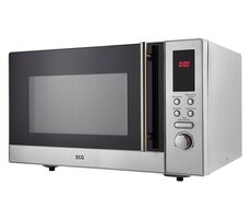 ECG MTD 231 S stříbrná / Mikrovlnná trouba / 800 W / 23 L / 5 úrovní ohřevu / 8 programů 
