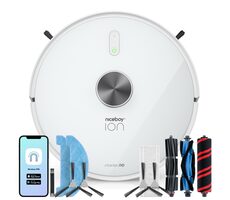 Niceboy ION Charles i10 bílá / Robotický vysavač s mopem / sací výkon 3500 Pa / prachová nádoba 400 ml / HEPA