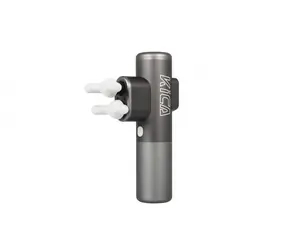 KiCA 3 masážní pistole šedá / 2 masážní hlavice / 3 režimy / 3 výmněnné hlavice / USB-C 