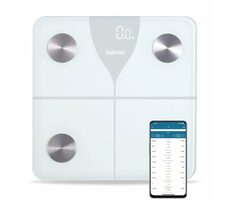 Salente SlimFit bílá / osobní diagnostická fitness váha / 180kg / Bluetooth