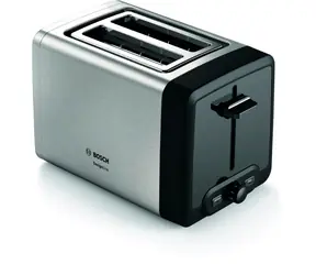 BOSCH TAT4P420 stříbrná / Topinkovač / 970 W / 2 sloty / rozpékací mřížka 