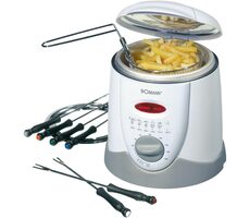 Bomann FFR 1290 bílá / Fondue/fritéza 2v1 / 840W / 1l / 190°C