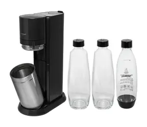 SodaStream Duo Titan 1x CO2 plyn / Výrobník sody / 1x plastová láhev 1 L / 2x skleněná láhev 1 L / 1x CO2 plyn 
