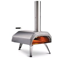 Ooni Karu 12 stříbrná / Pec na pizzu / 500°C / 30 x 30 cm / na dřevo & plyn