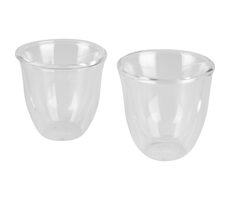 DeLonghi DLSC310 sada sklenic na espresso / 2ks / 90 ml / termoskleničky / borosilikátové sklo