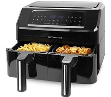 Emerio AF-130376.1 černá / Horkovzdušná fritéza / 2400 W / 3.6 l + 3.6 l