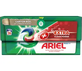 Ariel Extra Clean Power 26 kapslí / Gelové kapsle univerzální na praní 