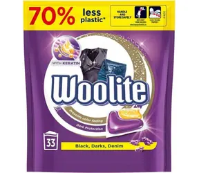 Woolite Keratin Darks - Denim - Black 33 kapslí / Gelové kapsle