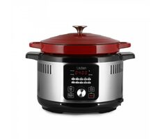 Lauben OvenSafe Multicooker 6000RS červená / Multifunkční hrnec / 1500W / 6L / 10 programů / doprodej