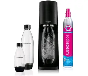 SodaStream Terra MEGA černá / Výrobník sody / 2x láhev 1 L / 1x láhev 0.5 L / 1x CO2 plyn 