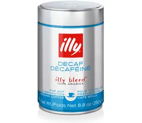 Illy Espresso bez kofeinu 250 g / Mletá káva / 100% Arabica / Plechovka