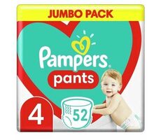 Pampers Pants 9-15kg (52ks) / Plenkové kalhotky / Velikost 4 (9-15kg)