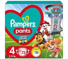 Pampers Pants Paw Patrol 9-15kg (72ks) / Plenkové kalhotky / Velikost 4 (9-15kg)
