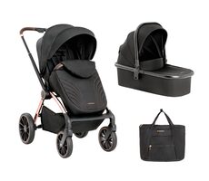 KikkaBoo Kara 2v1 Black / Kočárek / od narození do 22 kg