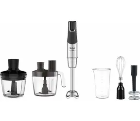 Tefal InfinyForce Pro 5v1 HB95LD38 černá / Tyčový mixér / 1200 W / 2 nádoby (0.8 + 0.5 l ) / šlehací metla 