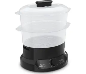 Tefal VC139810 Minicompact černý / Parní hrnec / 800 W / 9 l / 2 nádoby / časovač 