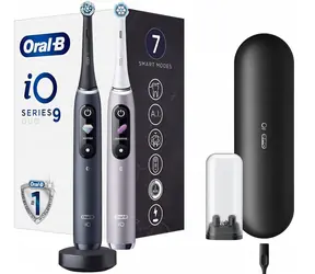 Oral-B iO Series 9 Duo Black Rose / Elektrický zubní kartáček / magnetické iO / 7 režimů / AI / OLED