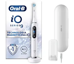 Oral-B iO Series 9 White Alabaster / Elektrický zubní kartáček / magnetický iO / 7 režimů /  AI / OLED 