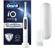 Oral-B iO Series 5 Quite White / Elektrický zubní kartáček / magnetické iO / 5 režimů / AI / LED 